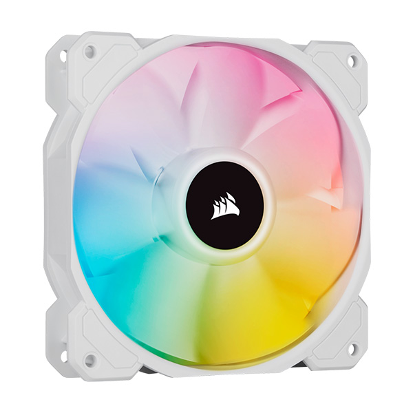 Corsair iCUE SP120 RGB Elite White Cabinet Fan With Lighting Node Core (Triple Pack)